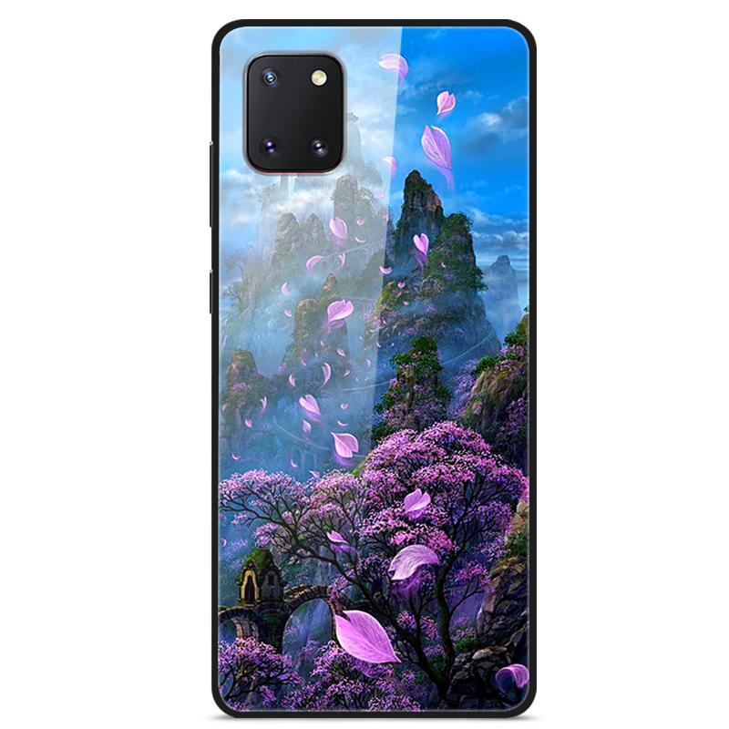 For Coque Samsung Note 10 Lite Case Tempered Glass Planet Space Cover for Samsung Galaxy Note10 Lite Case S10 Lite Glass Case