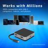 OWC USB-C Travel Dock with 5 ports including USB 3.1, HDMI, SD card slot, and 100W power pass-through, Space Gray