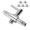 5 Pcs Aquarium Air Valve One Way Stainless Steel Flow Control Lever Valve for Fish Tanks