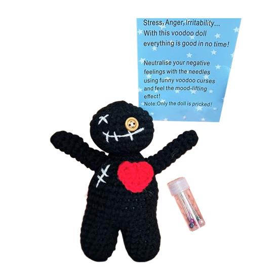 Positive Voodoo Doll Inspirational Handmade Crochet Doll Gifts Emotional Support