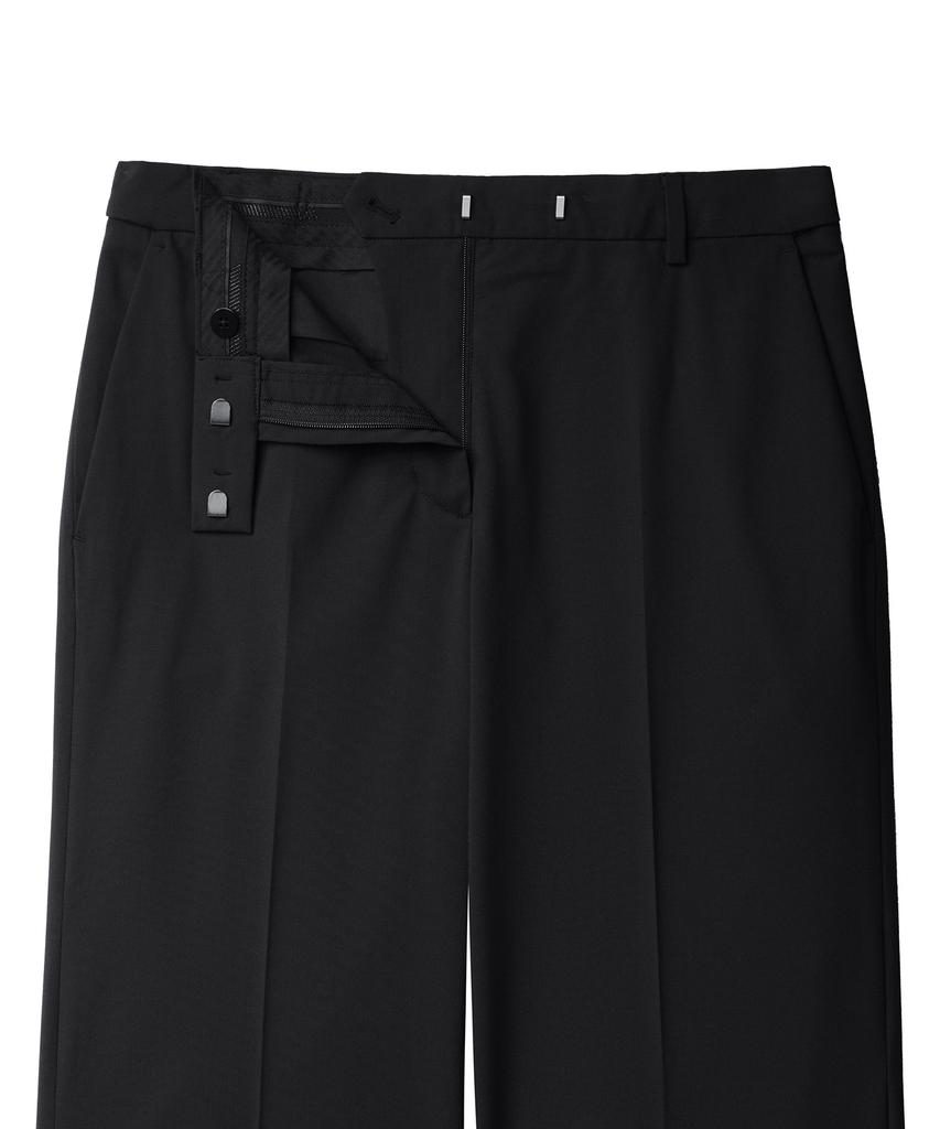 MUSINSA STANDARD WOMAN [Cooltandard] Women'S Straight Hidden Banding Slacks [Black]