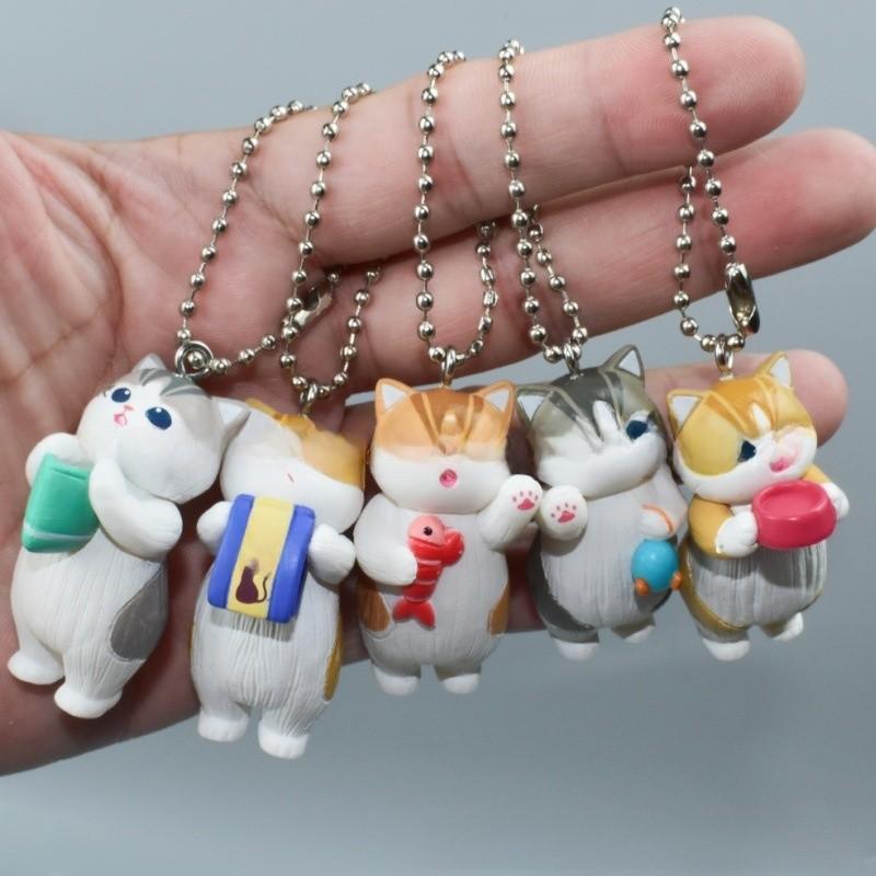 Cat Keychain Action Figure Cartoon Model Toy Decoration Children Gifts Ornament