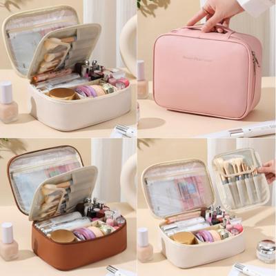 Beauty Pouch Cosmetic Makeup Portable Large Capacity Square Travel Organizer Storage