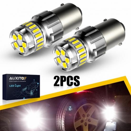 2x 7506 1156 Белые Светодиодные Задние Стоп-сигналы, Стоп-сигналы, Фонари Заднего Хода, Поворотники, Лампочки