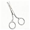Stainless steel round head nose hair scissors thickened non-slip makeup eyebrow trimmer convenient beard scissors