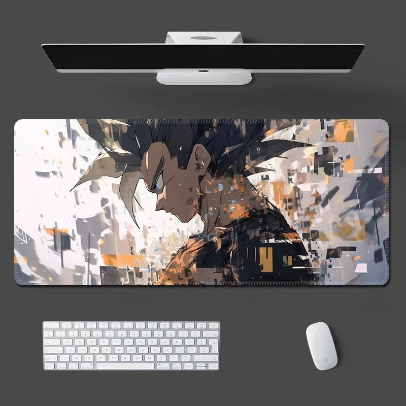 Men's Mouse Pad Leather Anime Dragon Ball Waterproof Anti-Slip Mouse Pad Son Goku Desk Pad Customized Locking Laptop Keyboard Pad Student Writing Pad