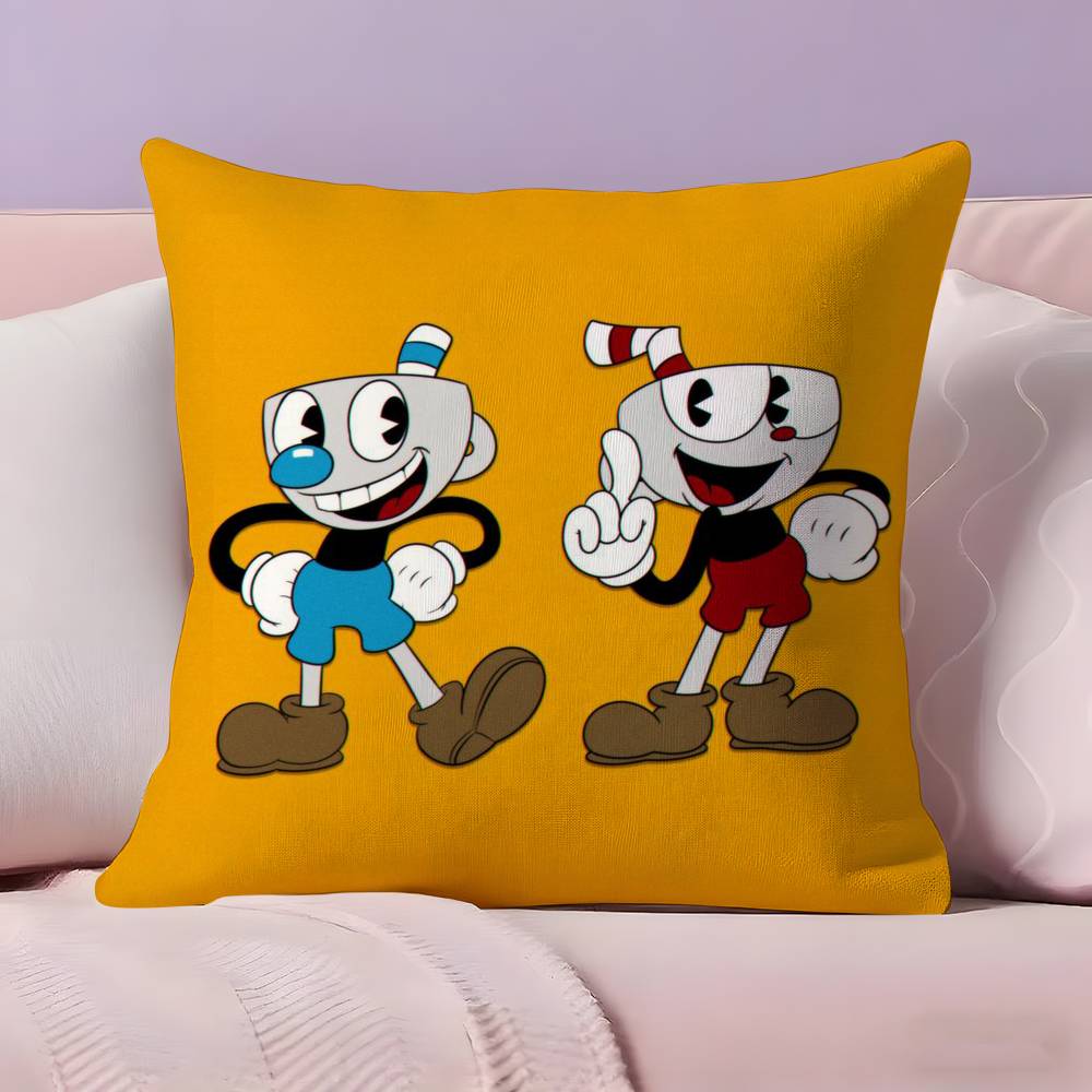Classic Cute Game C-Cuphead Pillow Case  Ultra Soft Skin Friendly Fabric Cloud Like Comfort & Concealed Zipper
