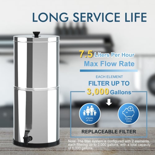 Xtahdge Gravity Water Filter System with Water Filtration Bucket for Home, Outdoor Camping, Hiking, and Emergency Preparedness