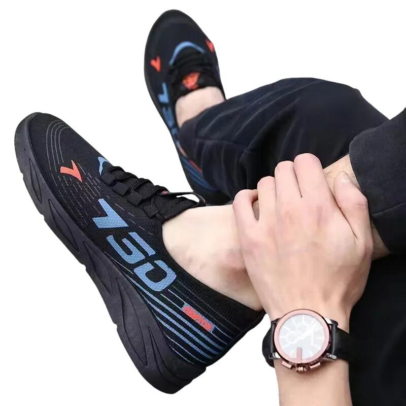 Men's casual shoes, slip-on fashion sneakers, breathable running shoes, outdoor hiking training tennis shoes, men's shoes
