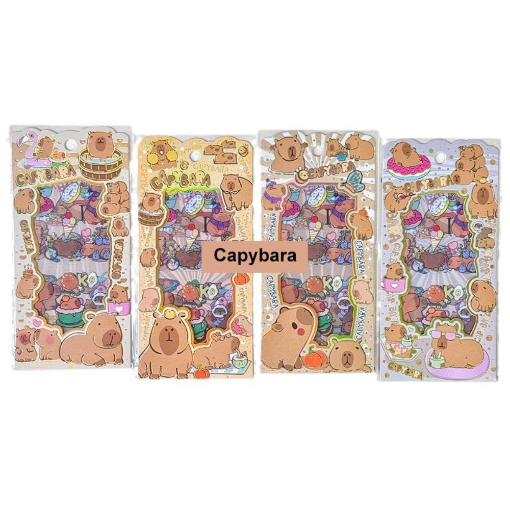 4pcs/set Cute Diary Decoration Capybara Scrapbooking Collage Stickers Painting  Children