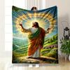 Jesus Segensszene Decke Gedruckte Decke für Wohnzimmer Bett Sofa Mittagspause Weiche Gemütliche Decke für Freundesfest Geschenk