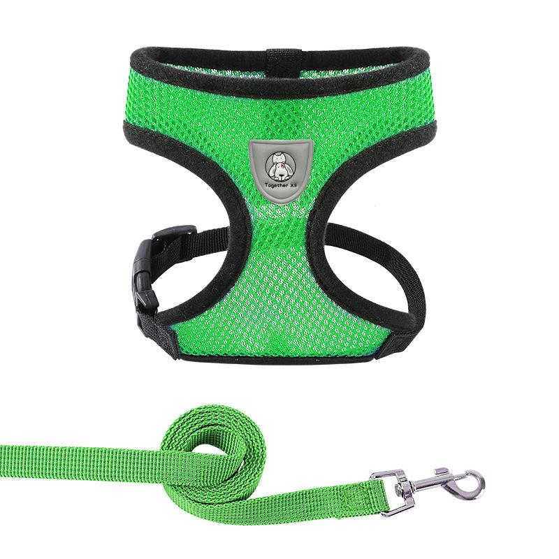 Dog Harness Leash Set for Small Dogs Adjustable Puppy Cat Harness Vest French Bulldog Chihuahua Pug Outdoor Walking Leash Harnes