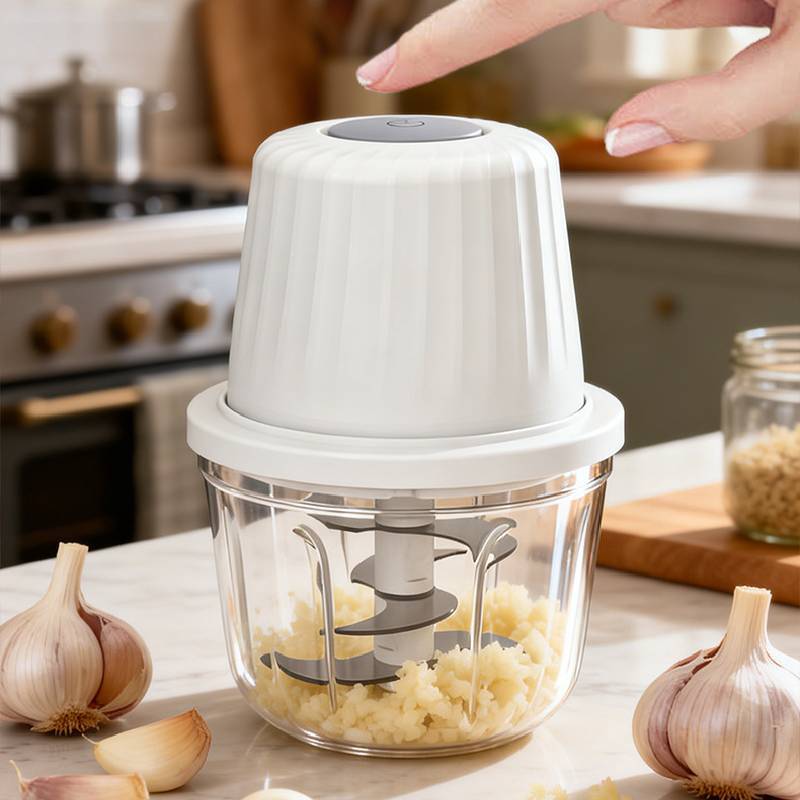 Electric Garlic Crusher With Usb Rechargeable Compact Mini Food Processor For Home Cooking