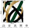 Abstract Gold Green Black Brush Stroke Pattern Waterproof Shower Curtain 180x200cm - Modern Art Print Bath  Living Room Decor