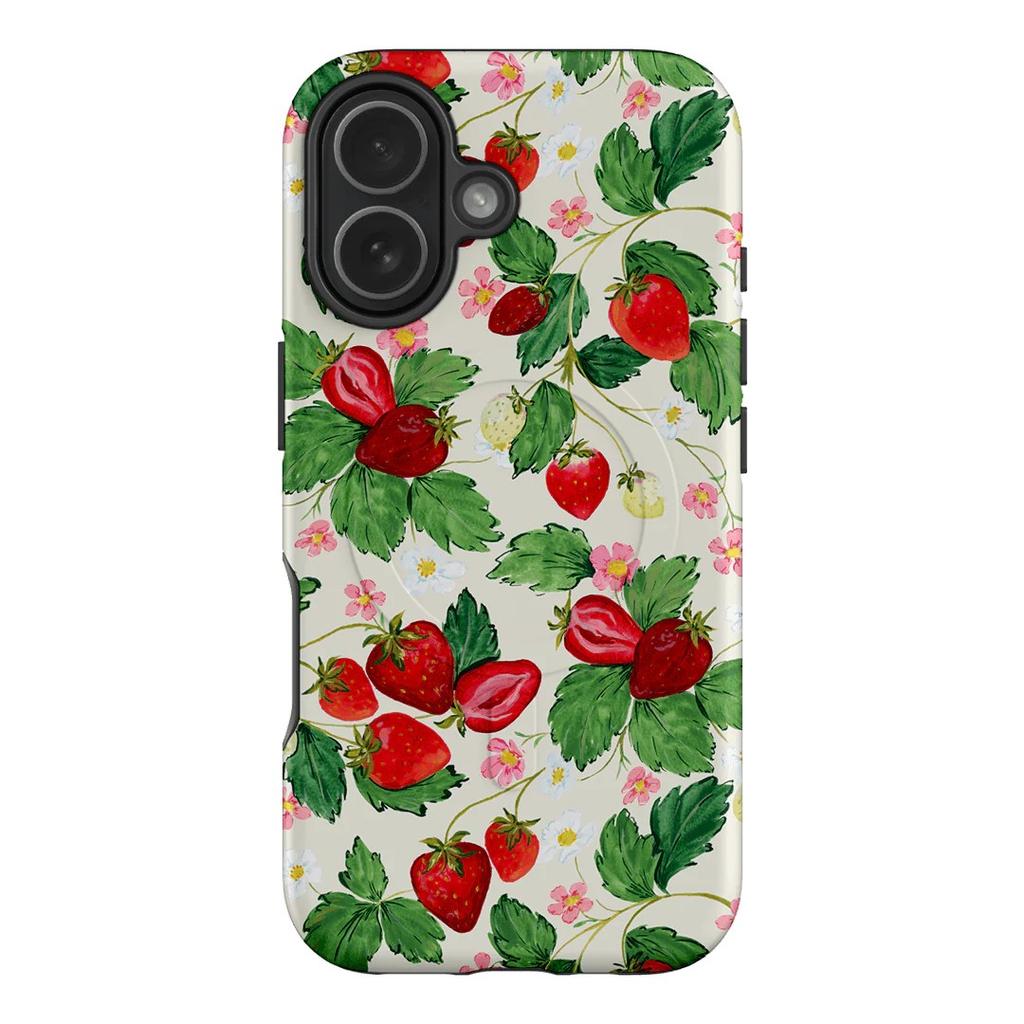 Custodia per Telefono Fragola Clmj per Samsung Galaxy A56 A36 A26 S26 S25 S24 S23 S20FE Ultra Plus 4G 5G Cover Posteriore di Lusso a Doppio Strato