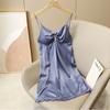 Pajamas Women's Simulated Silk Suspenders, Sexy Fashion Casual Cool Lace Edge Women's Thin V-neck Loungewear