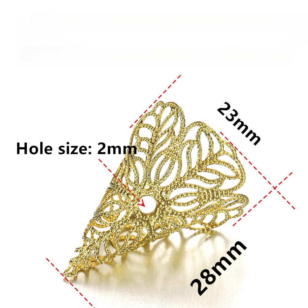 20 piezas 23x28mm Tapones de Cuentas Dijes Antiguos Colgante Forma de Flor Para Fabricación de Joyas Suministros DIY Pendientes Accesorios