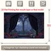 2D Gothic Halloween Cemetery Window Backdrop Photography Banner