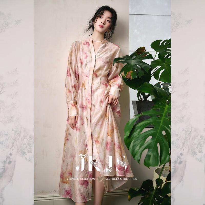 

JK&JS Tencel Jacquard New Chinese Style Long Dress L