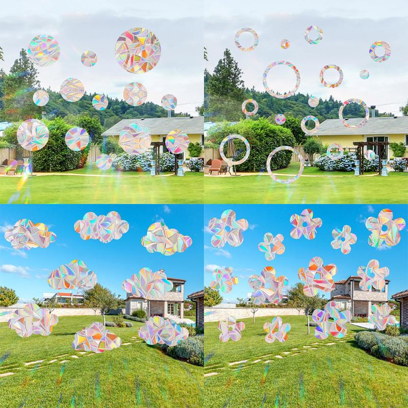 Rainbow Maker Sun Catcher Wall Stickers Cat Bird Star Mushroom Moon Sun Diy Window Glass Electrostatic Prisms Sticker