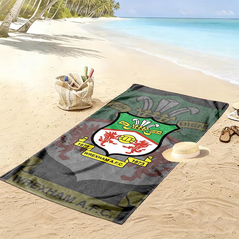 Wrexham AFC Print Beach Towel, Large Soft Quick Dry Towel for Beach Camping Swimming