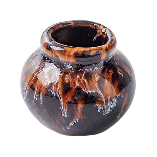 

Мини-статуэтка вазы для цветов, винтажная цветная керамика, миниатюрная статуэтка вазы, скульптура, крошечный держатель для цветочного горшка, украшение K