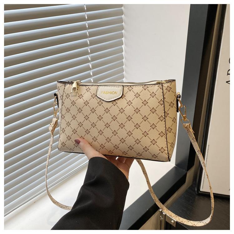 Premium Sense Bag Women 2025 New Trendy Printing Foreign Style Shoulder Bag Internet Celebrity Casual Messenger Bag Fashion Small Square Bag