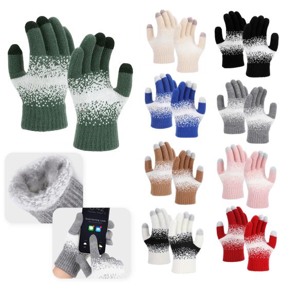 Warm Touchscreen Gloves Men Women Winter Knitted Gloves Full Finger