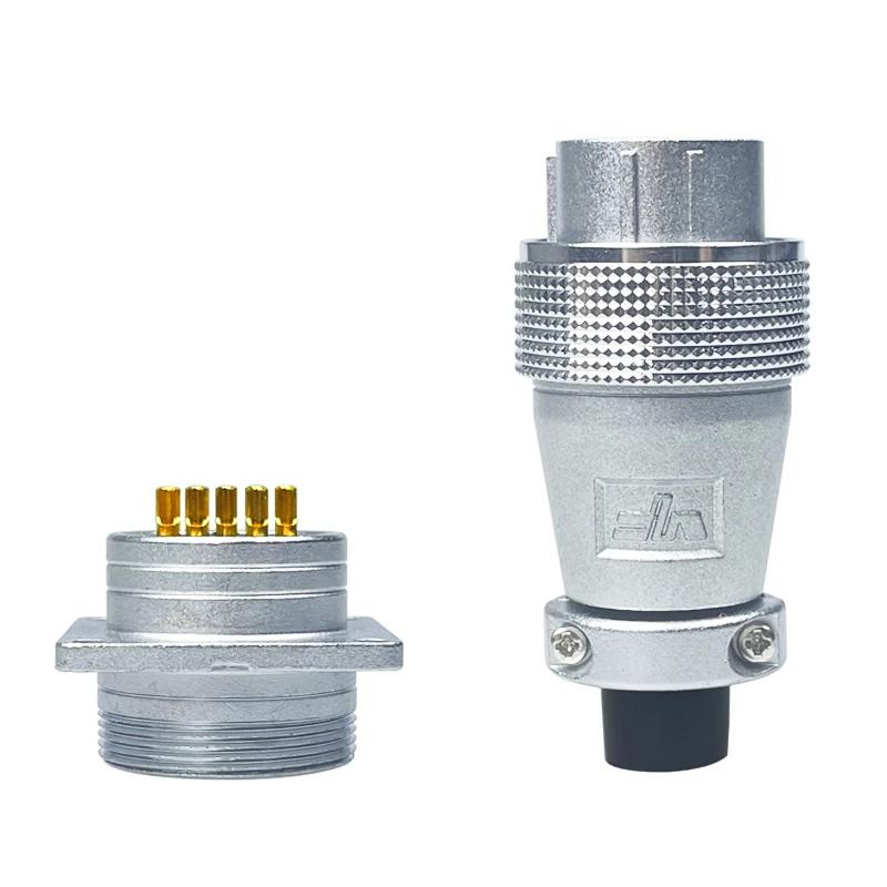 PLS24 Aviation Plug Socket P24 6pin 10 Pin 12pins 19P Male Female Docking Square Flange Industrial Connector