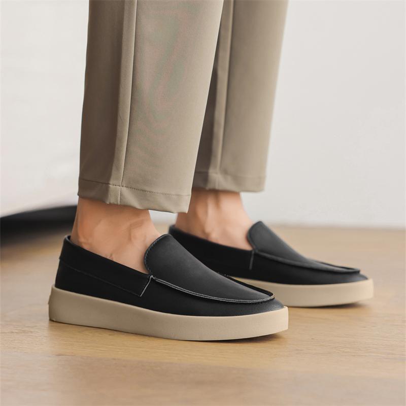 Fashion 2025 New Male Comfortable Loafers Leather Fashion Walking Shoes Men All-match Male Driving Shoes Handmade Men's Non-Slip Flats