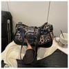 Stylish PU Shoulder Bags Leopard Print Retro Messenger Bag Large Capacity Underarm Bag Women Daily Use