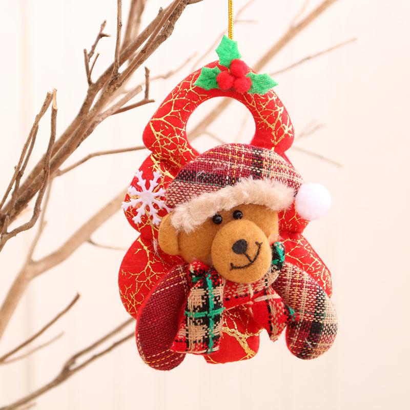 

Рождественские украшения для дверей Подвеска на рождественскую елку Рождественский кулон Маленькая кукла Рождественские украшения bear