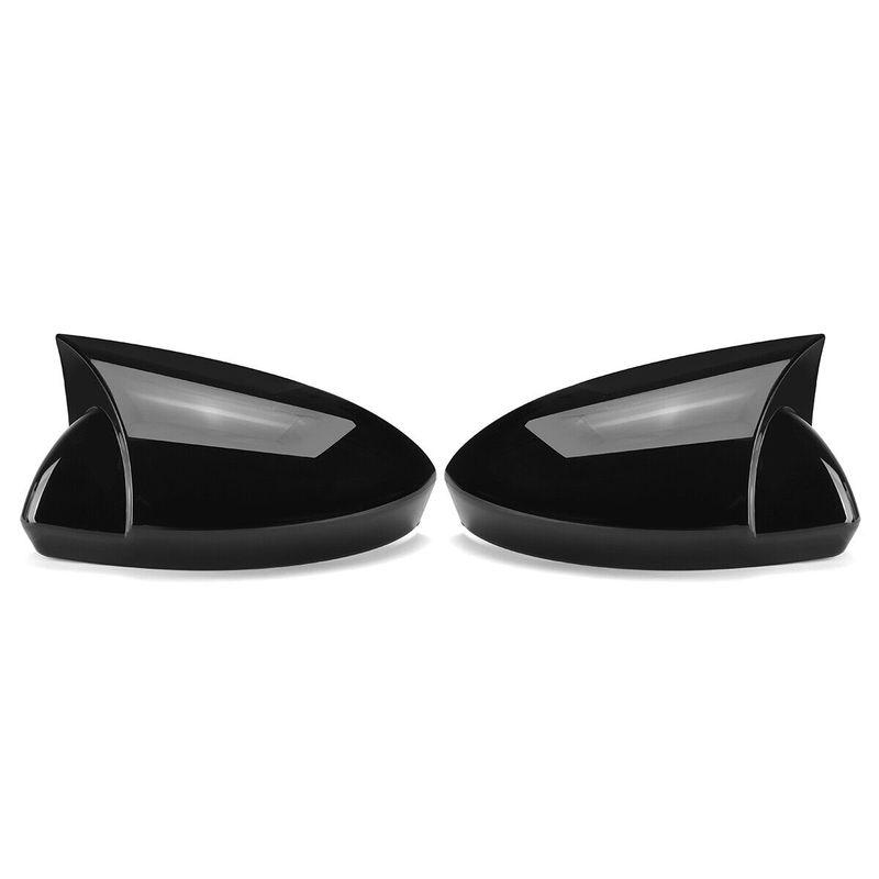 Decoration Door Mirror Cover For Renault Clio 5 Mk5 -2025 Carbon Fiber Glossy Black Car Rearview Accessories Stickers