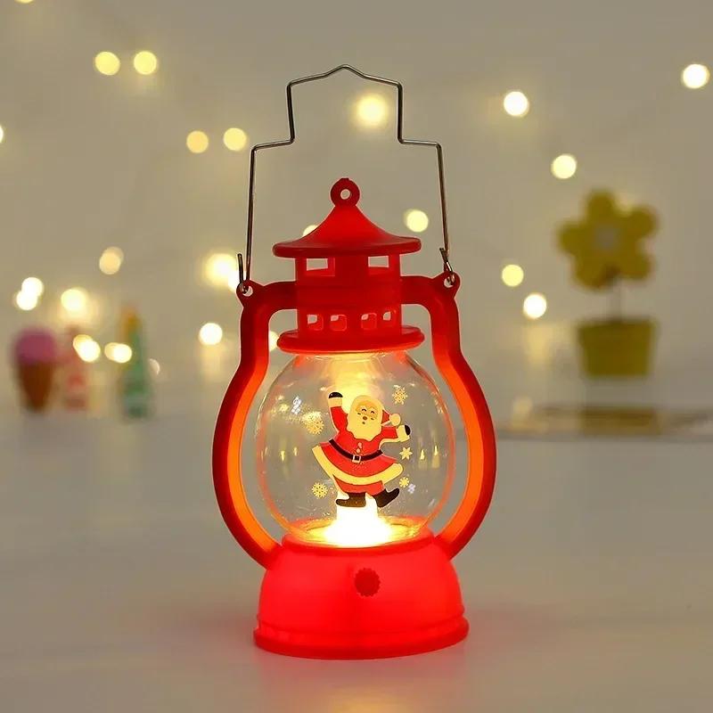 

Christmas Ornaments LED Lantern Light Santa Claus Merry Christmas Decorations for Home 2025 Xmas Santa for Baby New Year Gifts With battery