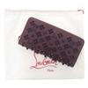 Used AUTHENTIC Christian Louboutin 3175224 Panettone studs long wallet purple Leather