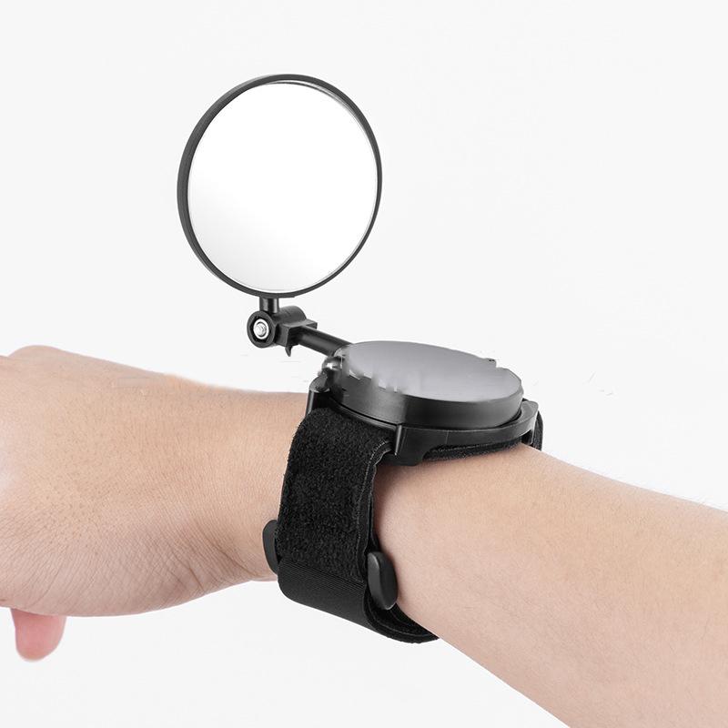 Foldable Bicycle Wrist Mirror 360° Rotatable Cycling Wrist Rearview Mirror