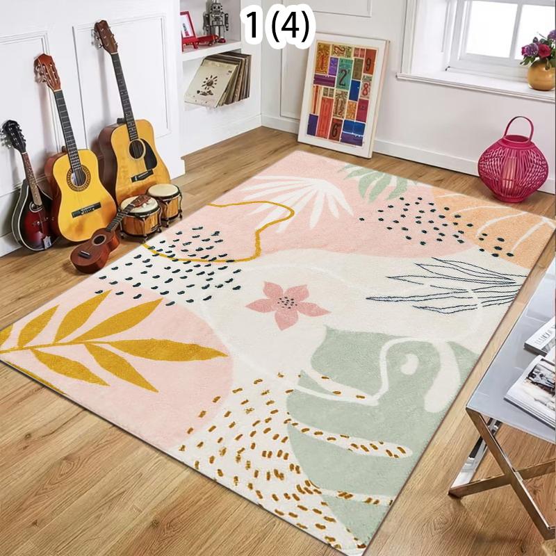 Modern Abstract Tropical Rug Colorful Pattern Area Carpet Soft Bedroom Floor Mat Living Room Decor Artistic Non Slip Pad