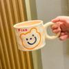 Bear Mug Girl with High Looking Ceramic Cup with Spoon Office Cute Coffee Milk Breakfast Cup