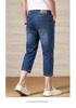 Summer High-End Men's Washed Short Jeans