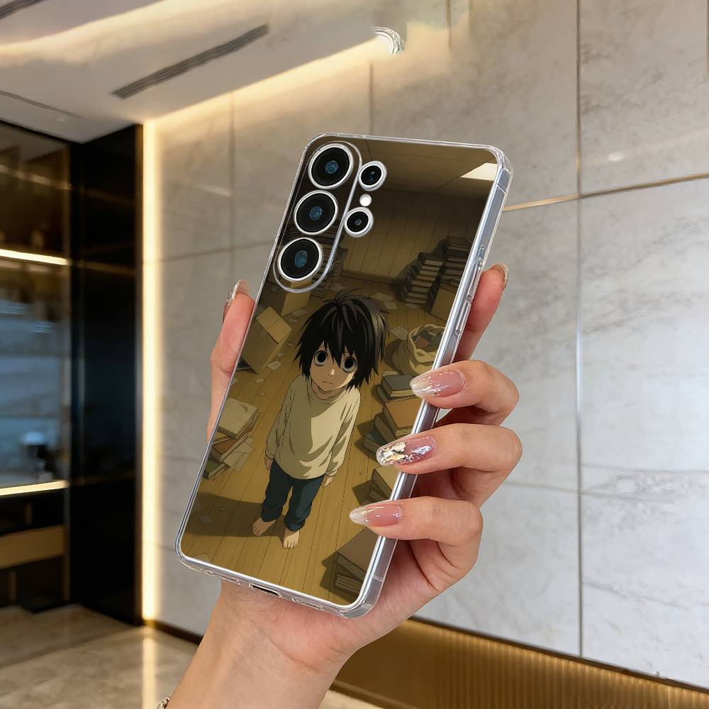 D-Death -Note Light Yagami -L Phone Case For Samsung S25,S24,S21,S22,S23,S30,Ultra,S20,Plus,Fe,Lite Transparent Cover