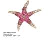Cute Colorful Rhinestone Starfish Brooch Elegant Clothing Accessories Men Women Bag Hat Business Suit Lapel Pin Fashion Jewelry Gift