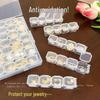 Clear Multi-Compartment Jewelry Box: Dustproof, Detachable, Portable Earring & Nail Art Storage