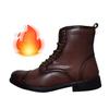 Men's Korean Style Retro Leather High-Top Martin Boots - Autumn Plus Velvet, Large Size, Work and Cotton Options Available.