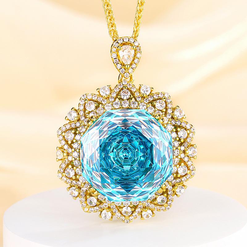 Jewelry Copper Bottom Gold Plated Rose Chepala Green Vintage Gold Pendant Main Stone 18Mm