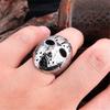 European and American Retro Men's Rings, Trendy Men's Domineering Pattern Mask Rings