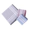 3Pcs 40x40cm 100% Cotton Business Classic Striped Plaid Men Pocket Square Scarf Handkerchief Wedding Party Gift