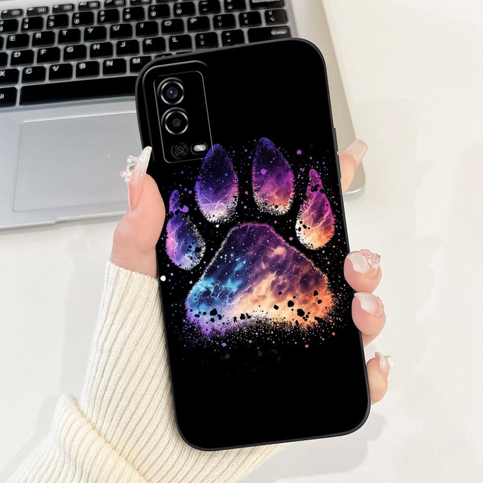 For Oppo A55 4G Case CPH2325 Silicone Cute Cat Fashion Butterfly Flowers Love Painted Cover For Oppo A55 4G Phone Case