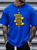 Unisexs Crew Neck Someone Said Road Trip Sign Graphic Short Sleeve Cotton Tee Summer Loose Streetwear Daily Outdoor Basic Wear Top