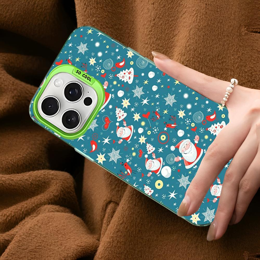 Weihnachts-Cartoon-Neujahrs-Handyhülle Für IPhone 16 15 14 13 12 11 Pro Max X XR XSMAX 8 7 Plus Matte Stoßfeste Rückabdeckung