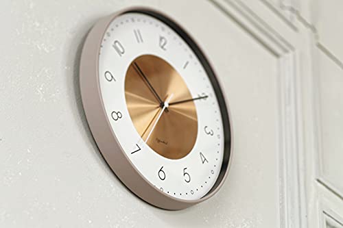 Interform Norte Wall Clock CL-4090, Copper, Warm Gray, White, Sweep Movement